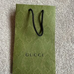 Small Gucci Green Gift Shopping Bag
